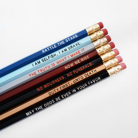YA Pencil Set - Throne of Glass, Red Queen, An Ember in the Ashes