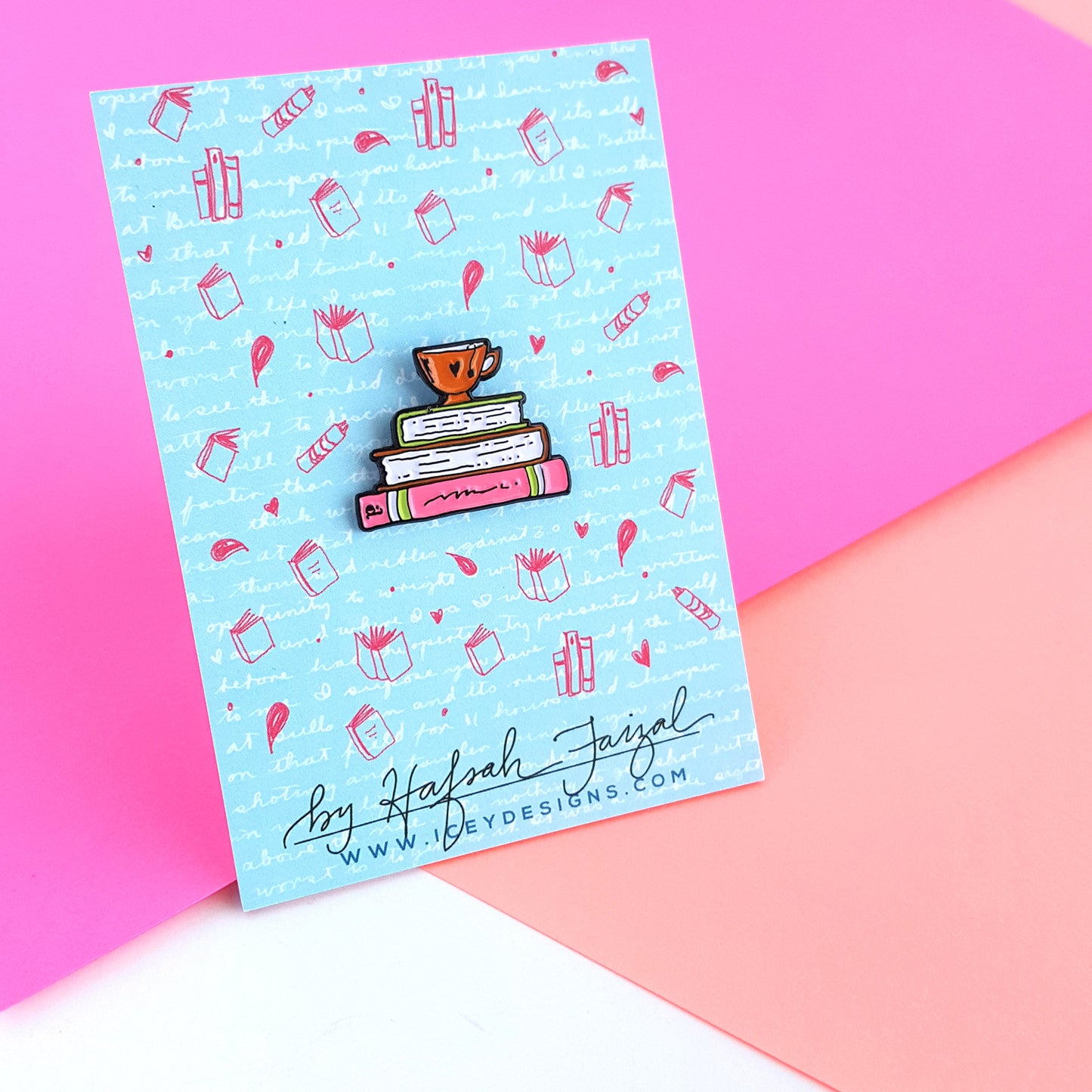 book stack pin